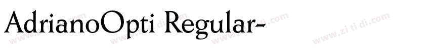 AdrianoOpti Regular字体转换